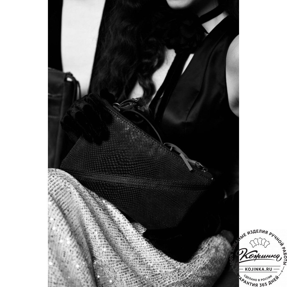 Женская кожаная сумка "Шарлота" (синяя)